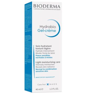 Bioderma Hydrabio Хидратираща грижа с лека текстура за нормална до комбинирана чувствителна кожа x40мл