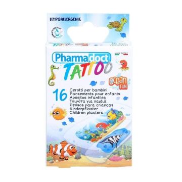 Pharmadoct Tattoo Ocean Детски пластири татуировка x16 броя