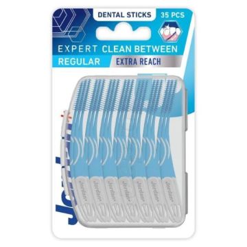 Jordan Expert Клечки за зъби със силиконов накрайник, Regular х35 броя