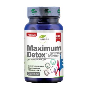 Maximum Detox с L-глутатион, ликопен и цинк х60 капсули Grewia