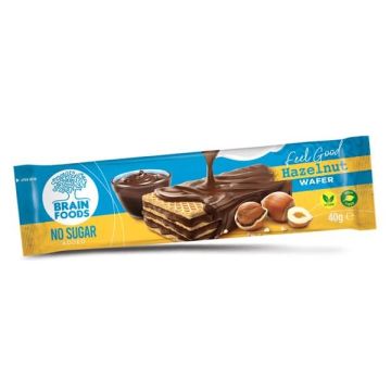 Вафла с лешник без добавена захар х40 грама Brain Foods