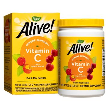 Alive Витамин C на прах х120 грама Nature's Way