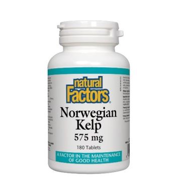 Норвежки келп източник на Йод 575 mg х18 таблетки Natural Factors