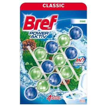Bref Power Active PIne Твърдо тоалетно блокче 3x50 грама