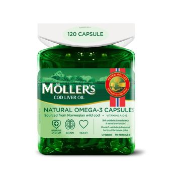 Moller's Масло от черен дроб на Треска х120 капсули