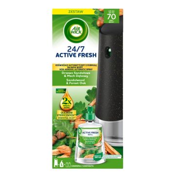 Air Wick Комплект електрически ароматизатор + пълнител Сандалово дърво и горски дъб x228 мл