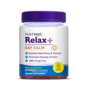 Relax+ Дневна формула с вкус на плодов пунш х60 желирани бонбона Natrol
