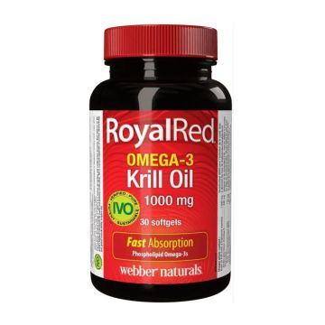 Омега-3 Крил масло 1000 mg x30 софтгел капсули Webber Naturals