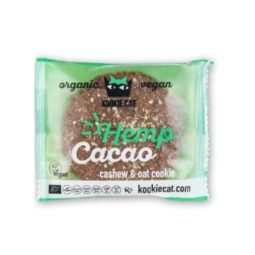 Kookie Cat Hemp Cacao Био веган курабийка с конопени семена и какао x50 грама