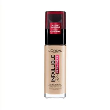 Loreal Paris Infaillible 32h Fresh Wear Дълготраен фон дьо тен за лице SPF25, цвят 130 True Beige