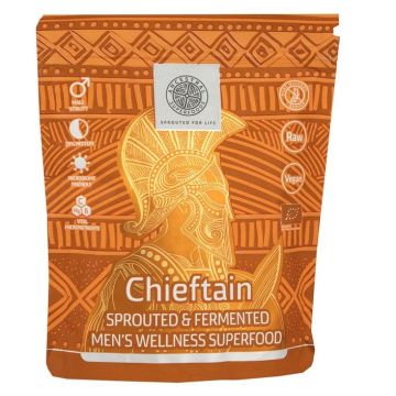 Chieftain Вожд Био микс от покълнали семена, зърнени и бобови култури Формула за мъже х200 грама Ancestral Superfoods