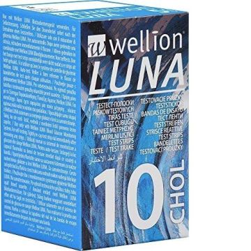 Wellion Luna Chol Тест ленти за измерване на холестерол х10 броя