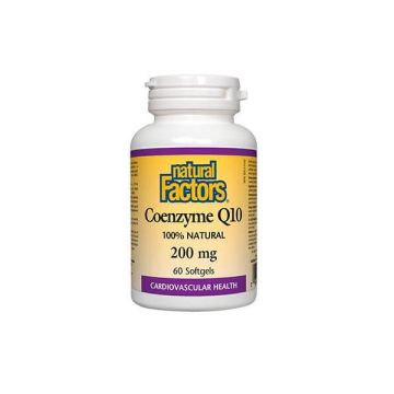 Коензим Q10 За здраво сърце 200 мг x60 софтгел капсули Natural Factors
