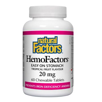 Хемофакторс срещу анемия 20 мг х60 дъвчащи таблетки Natural Factors