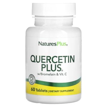 Quercetin Plus Кверцетин с витамин С и бромелаин х60 таблетки Natures Plus