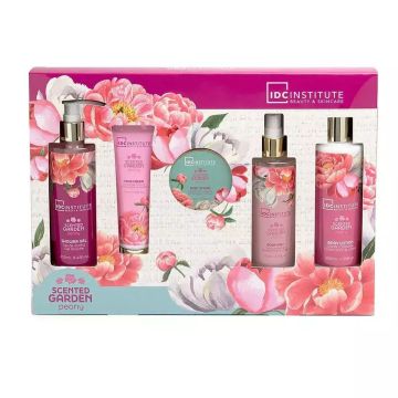 IDC Institute Scented Garden Peony Подаръчен комплект с аромат на божур от 5 части, 42246