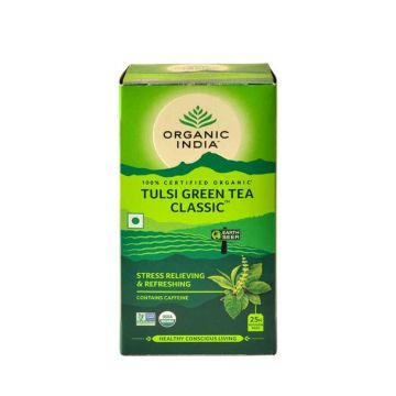Tulsi Зелен чай за антиоксидантна защита x 18 филтърни торбички Organic India