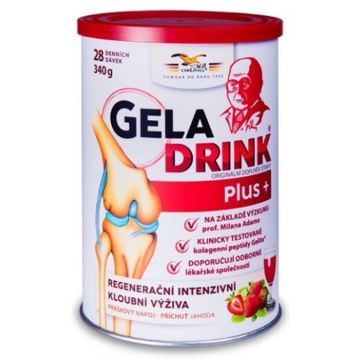 Geladrink Plus Прах за възстановяване на ставите с вкус на ягода х340 грама