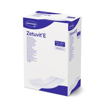 Hartmann Zetuvit E Хипоалергична четирислойна превръзка 15x20 см x25 броя