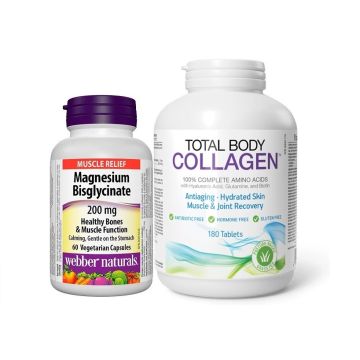 Промо комплект Total Body Collagen Хидролизиран говежди колаген + Магнезий бисглицинат