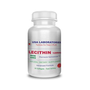 Соев лицетин без ГМО 1200мг х30 таблетки USA Laboratories