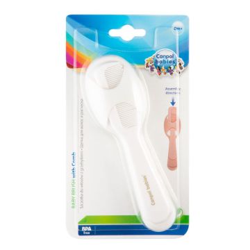 Canpol babies Комплект четка и гребен за деца, white