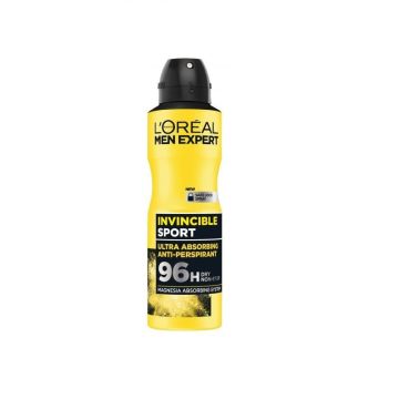 Loreal Paris Men Expert Invincible Sport 96ч Део спрей против изпотяване за мъже х150 мл