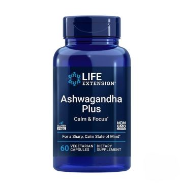 Aswagandha Plus Стрес и фокус формула х60 капсули Life Extension