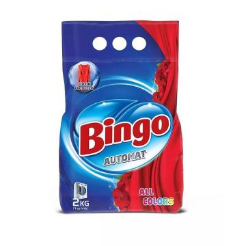 Bingo All Colors Прах за пране за цветни дрехи x2 кг, 20 пранета