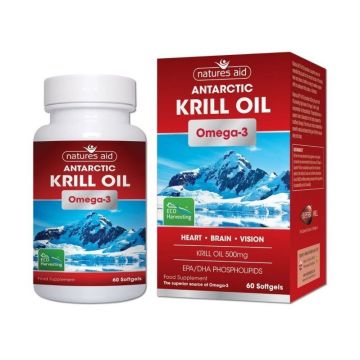 Mасло от крил Омега-3 500mg х60 капсули Natures Aid