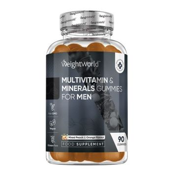 Мултивитамини и минерали за мъже, с вкус на ягода и малина х90 желирани таблетки WeightWorld