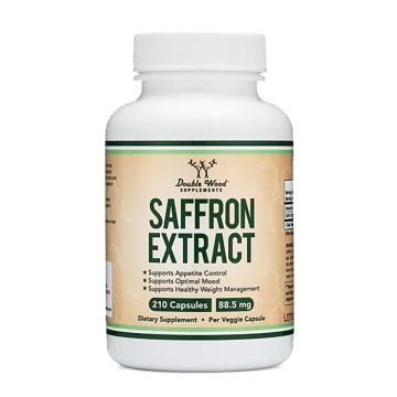 Шафран, екстракт за контрол на стреса, апетита и теглото 88,5 mg х210 капсули Double Wood