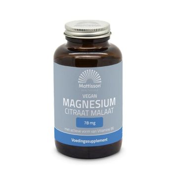 Магнезий цитрат, малат x120 капсули, Mattisson Healthstyle