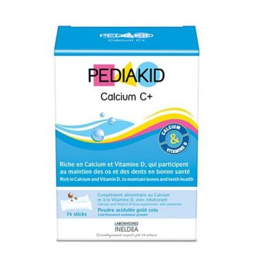 Laboratoires Ineldea PEDIAKID Calcium C+ Калций и Витамин D За здрави кости х14 сашета