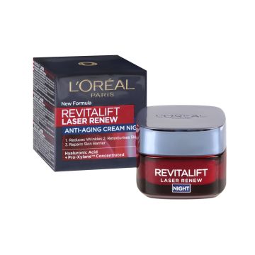 Loreal Paris Revitalift Laser Нощен крем за лице против бръчки x50 мл