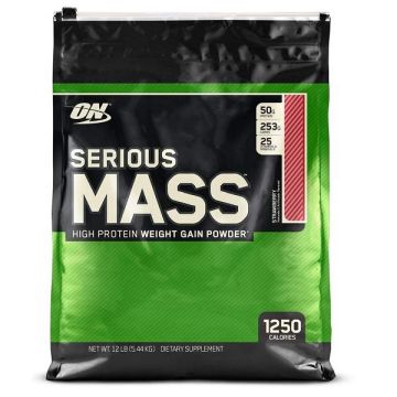 Serious Mass Гейнър Ягода х5440 грама Optimum Nutrition
