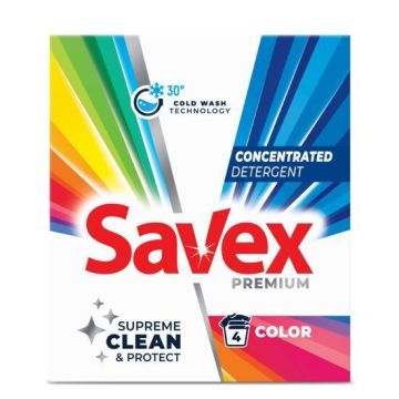 Savex Premium Color Прах за пране за цветни дрехи x320 г, 4 пранета
