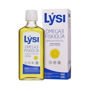 Омега-3 Течно рибено масло EPA - 745 mg, DHA – 490 mg, с вкус на лимон х240 мл Lysi