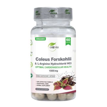 Coleus Forskohlii Форсколин и Л-аргинин х60 капсули Grewia