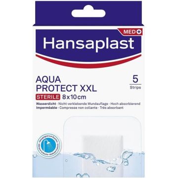 Hansaplast Aqua Protect XXL Водоустойчиви пластири за леки наранявания х5 броя