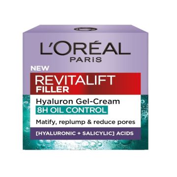 Loreal Paris Revitalift Filler Oil Control Дневен крем за лице за мазна до комбинирана кожа x50 мл