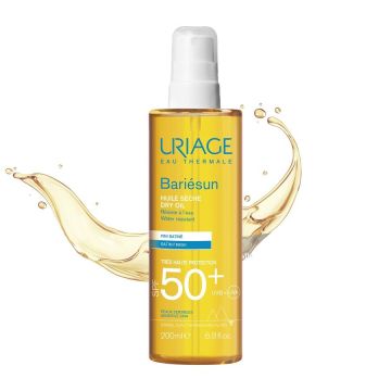 Uriage Bariesun Слънцезащитно сухо олио за тяло за чувствителна кожа за тяло и коса SPF50+ x200 мл