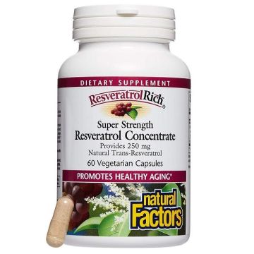 ResveratrolRich Ресвератрол концентрат за антиоксидантна защита х60 капсули Natural Factors