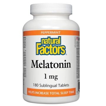 Мелатонин за спокоен сън 1мг x180 сублингвални таблетки Natural Factors