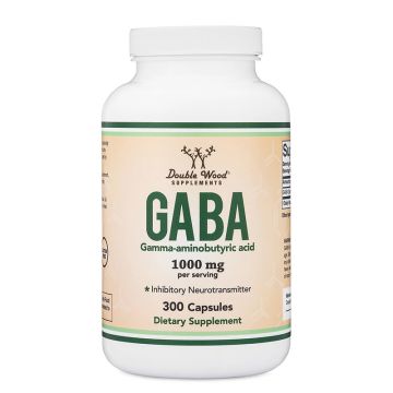GABA при стрес, тревожност и безсъние х300 капсули Double Wood
