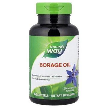 EFA Gold Borage Масло от Пореч с 24% GLA 1300 мг х60 капсули Nature's Way