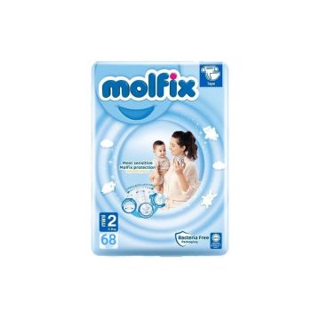 Molfix 2 Mini Jumbo economy Пелени за бебета и деца 3-6 кг х68 броя