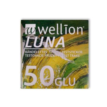 Wellion Luna Glu Тест ленти за измерване на кръвна захар х50 броя