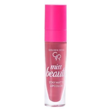Golden Rose Miss Beauty Течно червило за устни Stay Matte x5.5 мл, 03 Rose Wood