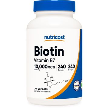 Биотин Витамин В7 10000 µg х240 капсули Nutricost